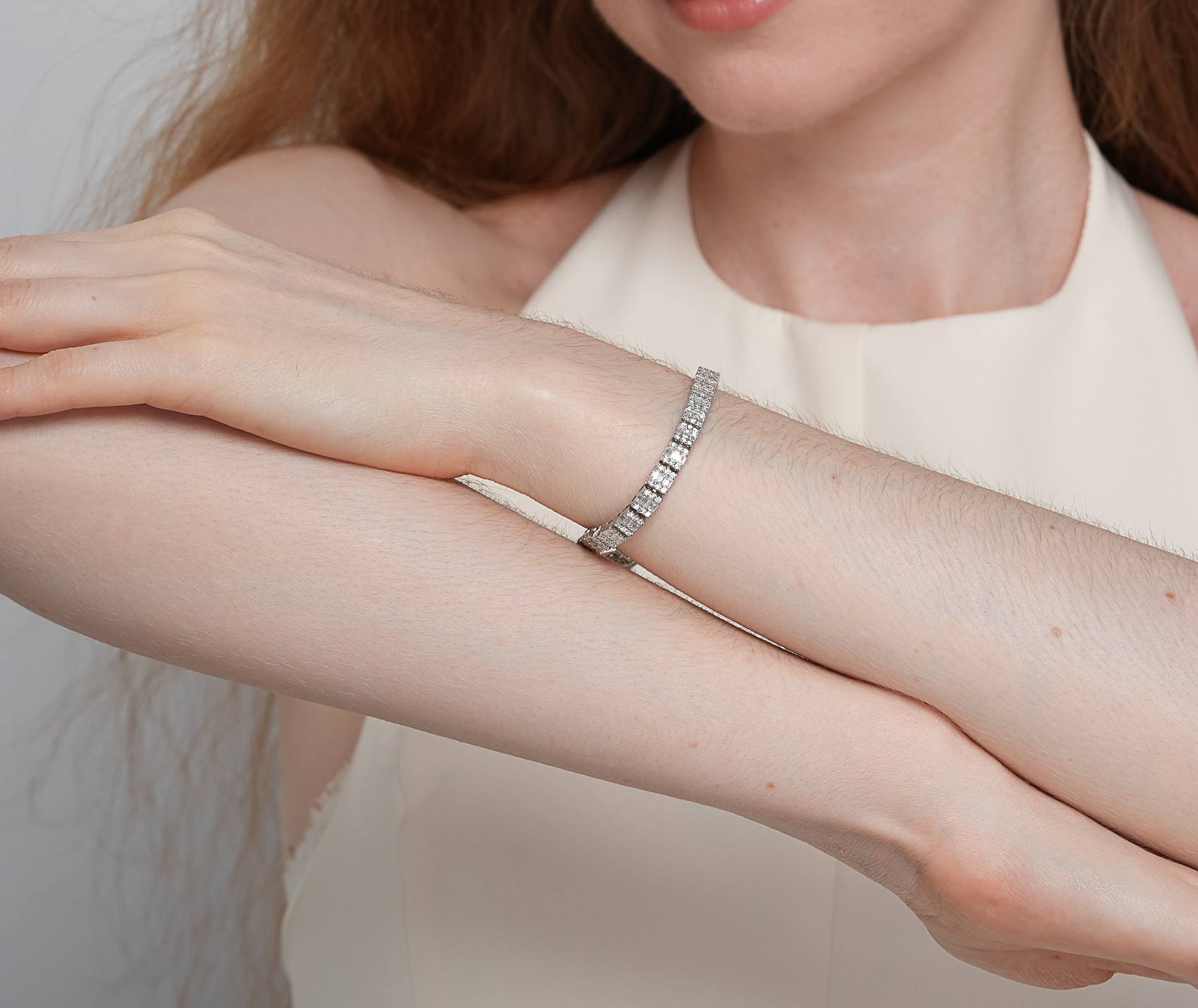 Shining Star Jewelry Hip Hop Fashion Baguette Iced Out Women's Tennis Bracelet Shining Star Jewelry Hip Hop Fashion Baguette Iced Out Women's Tennis Bracelet