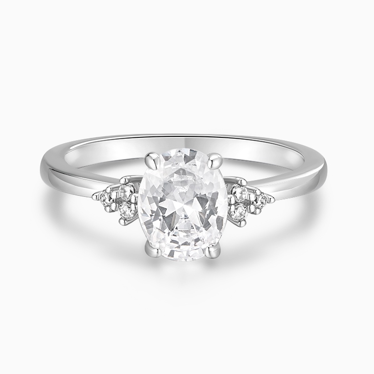 Shining Star Jewelry Pass Diamond Tester Moissanite Oval Cut Wedding Ring Women