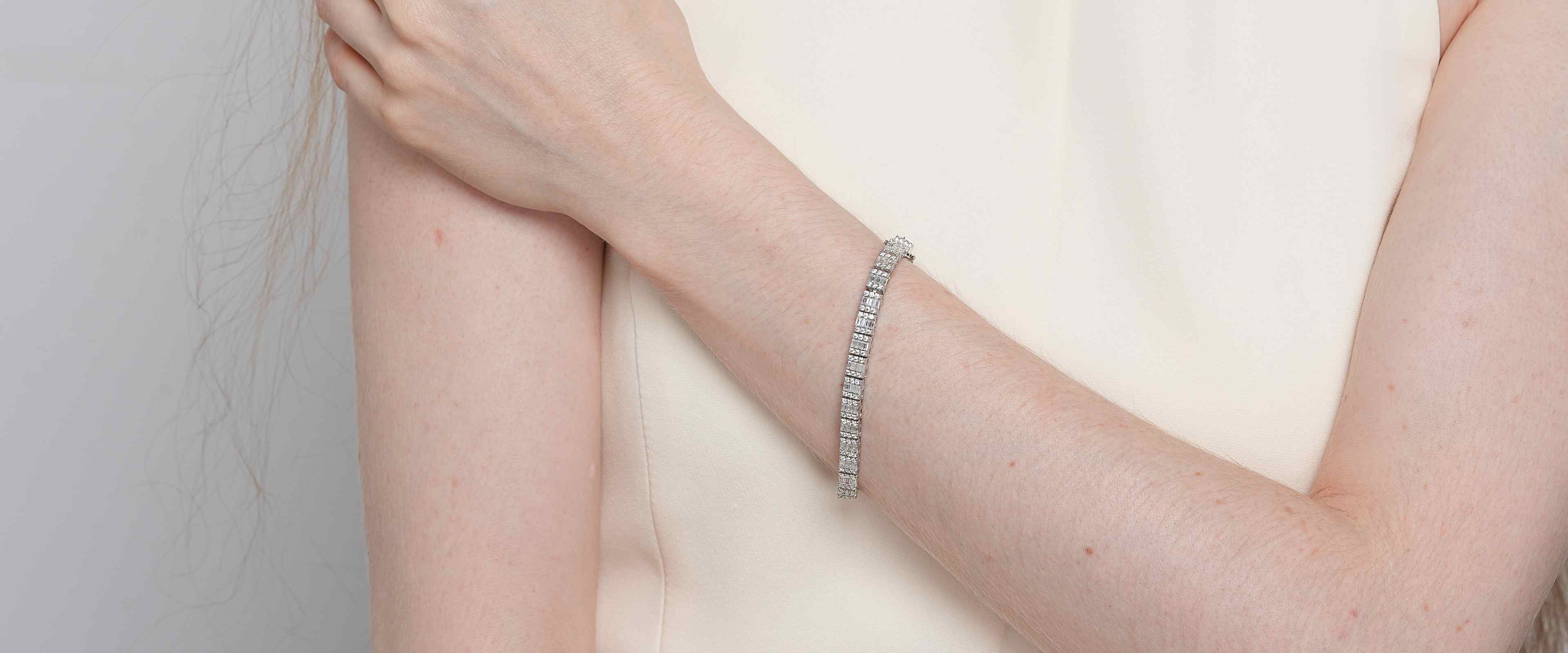 Shining Star Jewelry Hip Hop Fashion Baguette Iced Out Women's Tennis Bracelet Shining Star Jewelry Hip Hop Fashion Baguette Iced Out Women's Tennis Bracelet