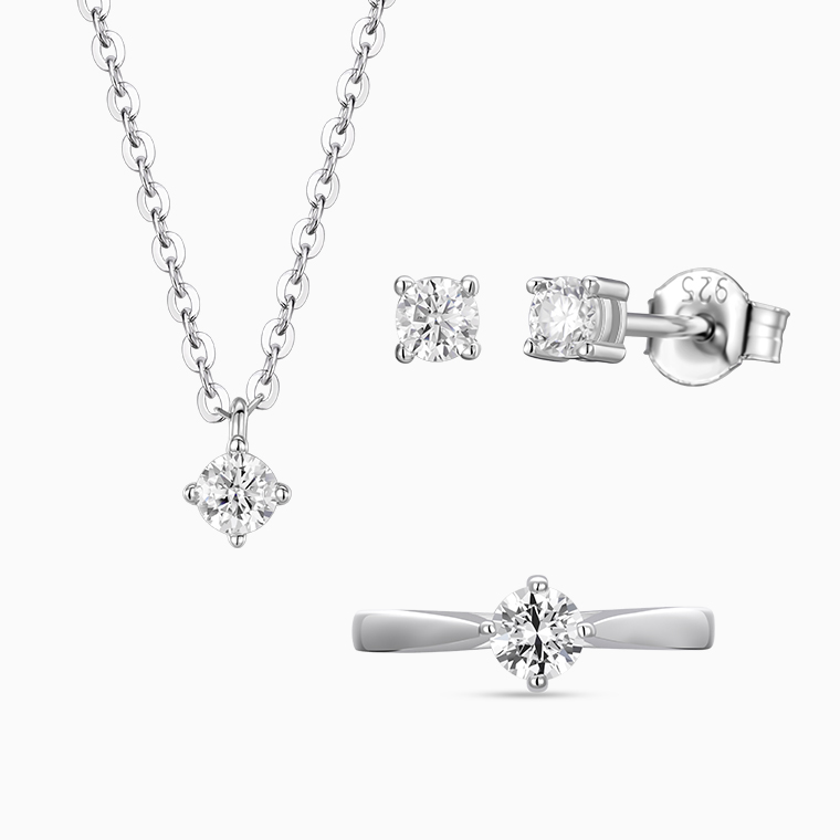 925 sterling silver women's jewelry set | Moissanite hip hop jewelry | lab diamonds hip hop jewelry