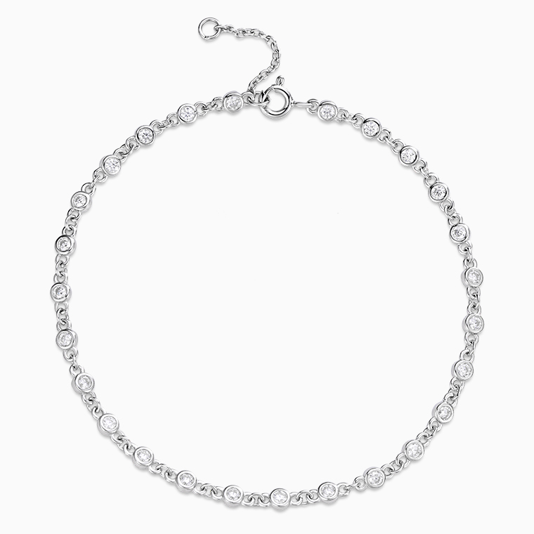 Shining Star Jewelry Waterproof 925 Silver Women Jewelry Ankle Bracelet