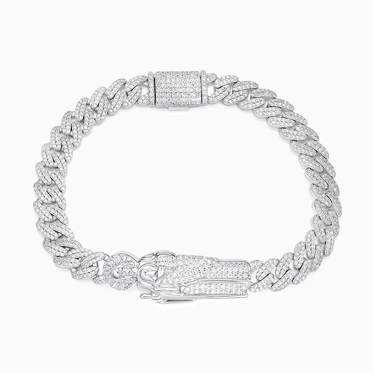 Saint Jude Moissanite Bracelet | Hip-Hop Men's Bracelet Manufacturer
