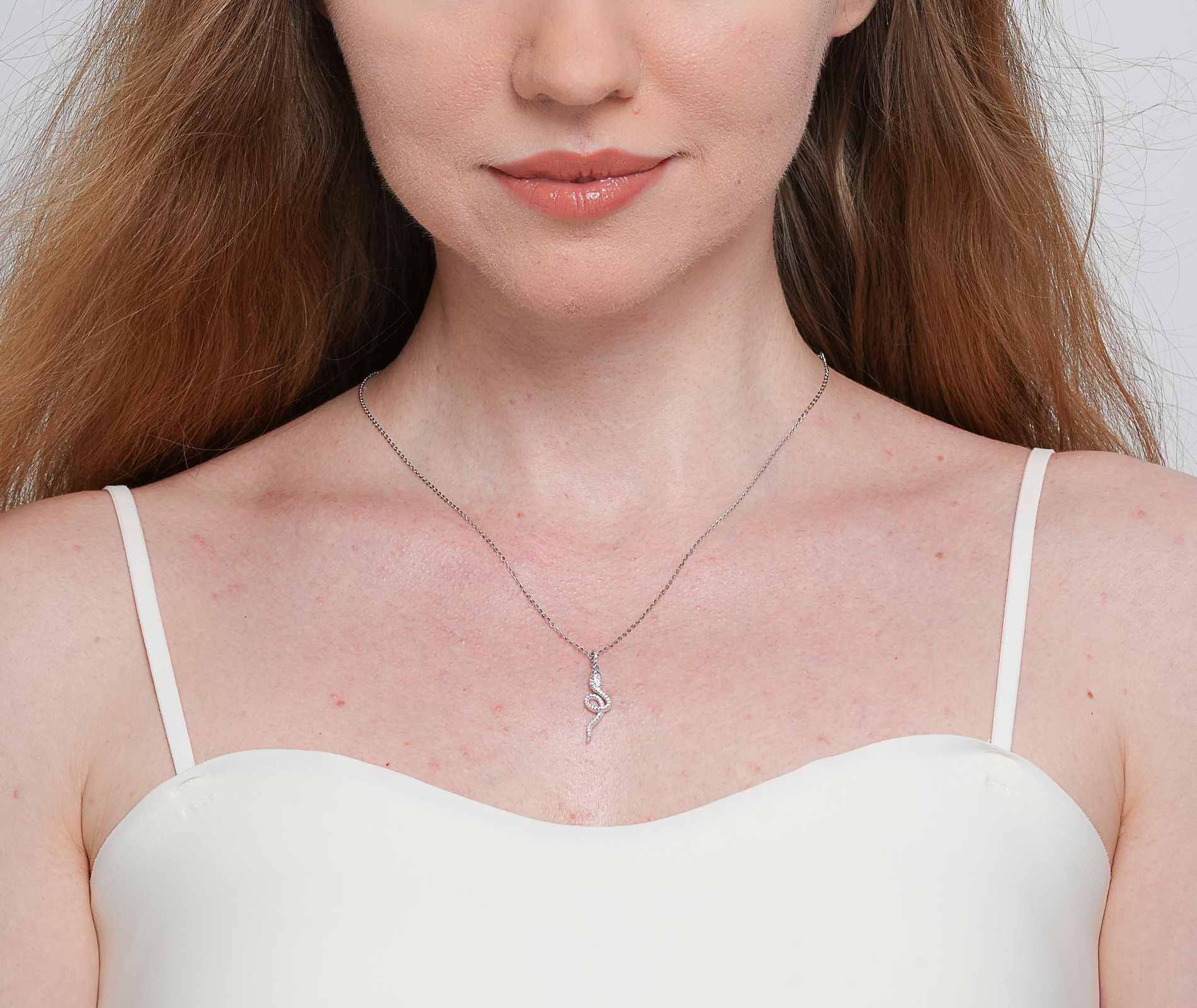 Shining Star Jewelry Iced Out Moissanite 925 Silver Snake Pendant Fine Necklace Shining Star Jewelry Iced Out Moissanite 925 Silver Snake Pendant Fine Necklace