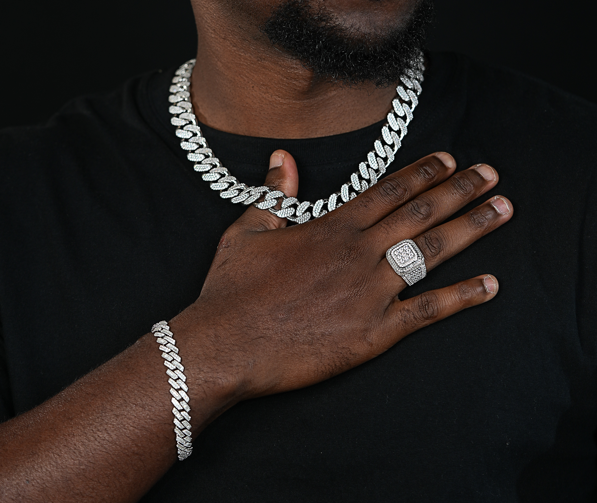 Iced Out men's ring