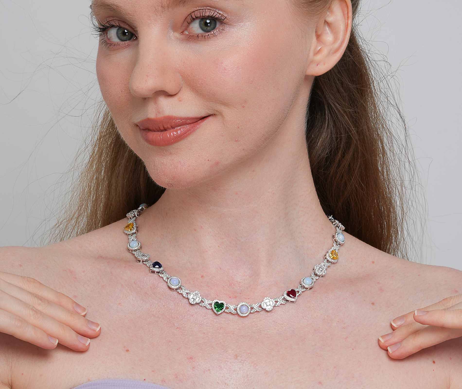 Shining Star Jewelry Fashion Women Jewelry Cz Tennis Chain Choker Necklace Shining Star Jewelry Fashion Women Jewelry Cz Tennis Chain Choker Necklace