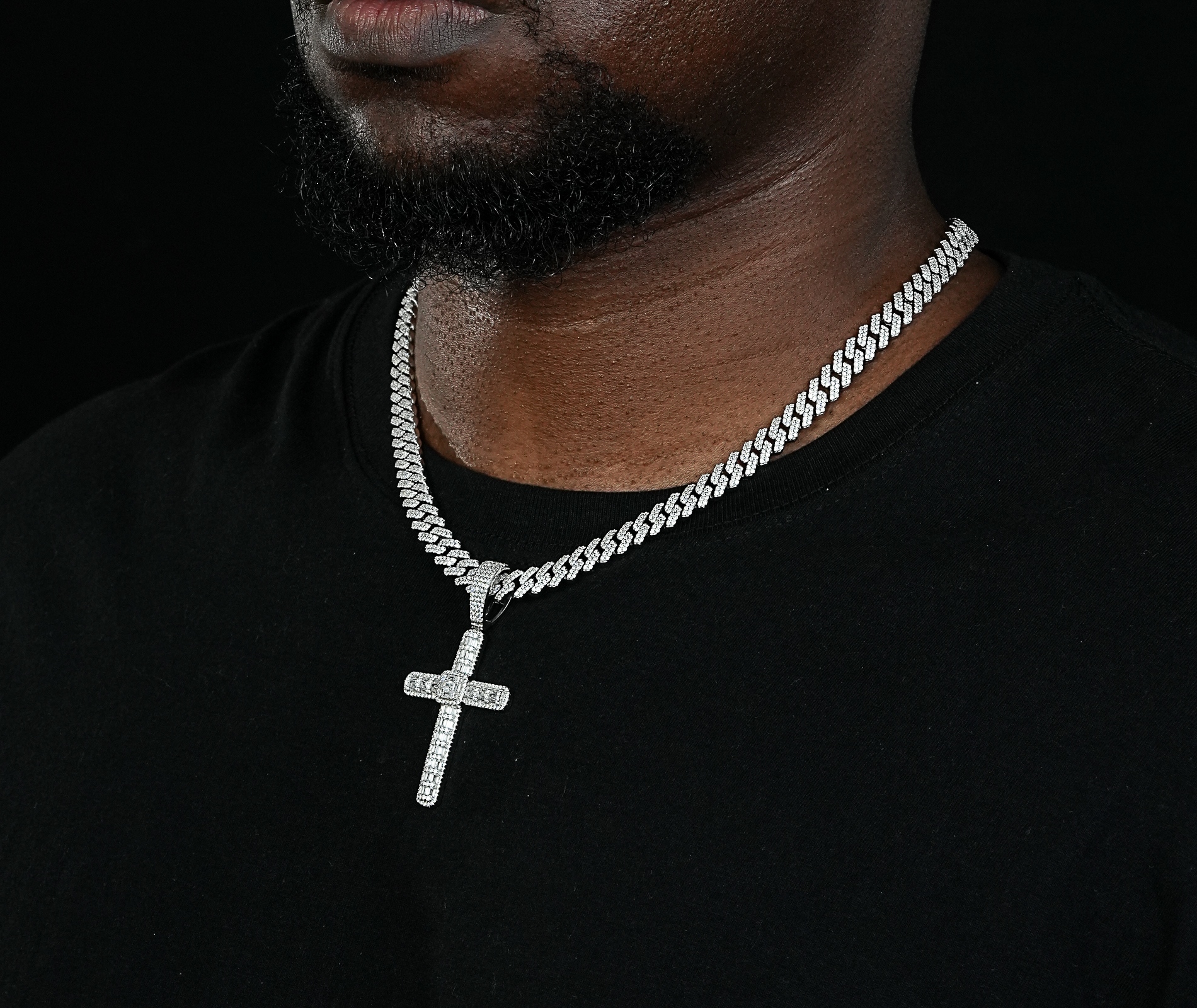 Shining Star Jewelry Factory Hip Hop Style Men Luxury Diamond Cross Pendant