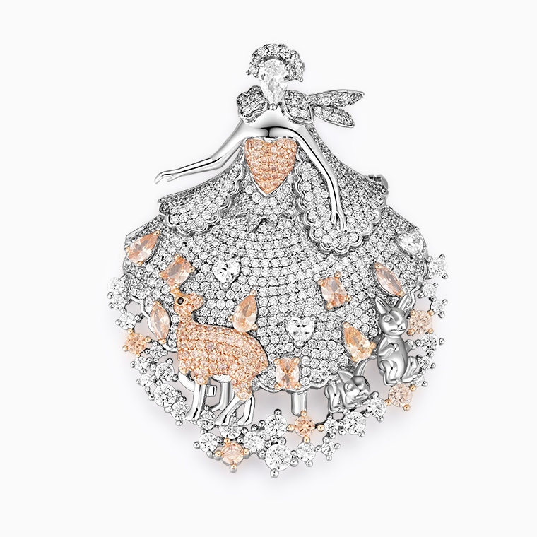 Custom 925 Sterling Silver Brooch for Women