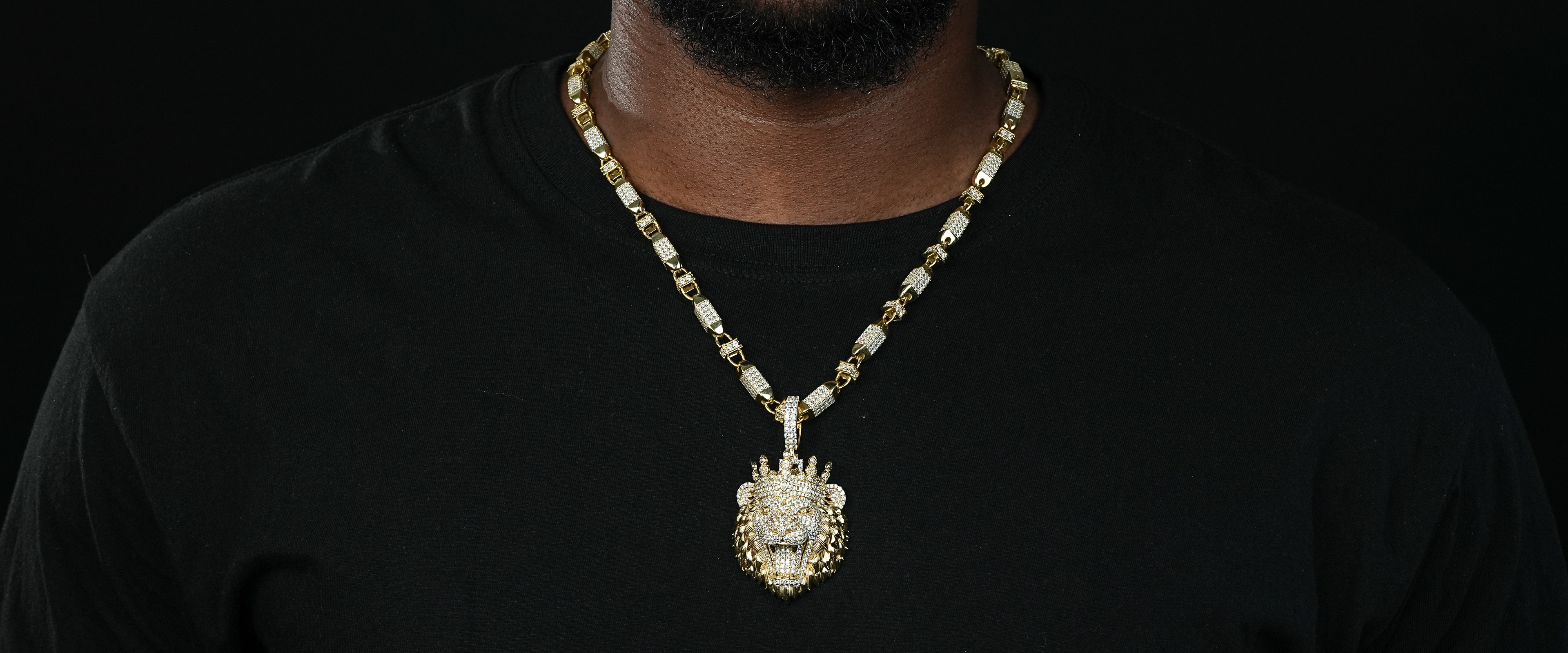 Shining Star Jewelry Hip Hop Jewelry Moissanite Diamond Lion King Pendant