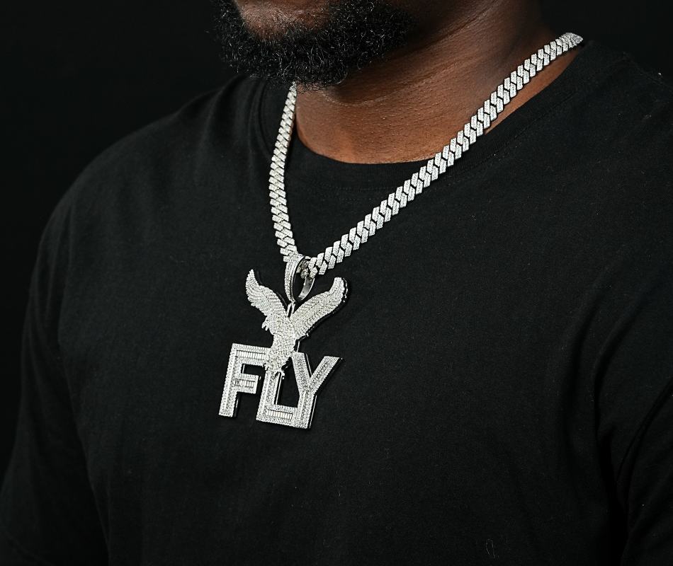 Shining Star Jewelry Custom Hip Hop Animal Eagle Baguette Diamond Letter Pendant