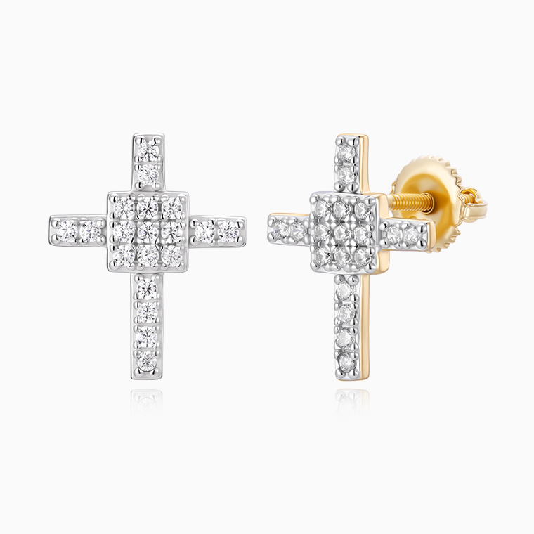 Men's Hip-Hop Stud Earrings | 925 Silver Moissanite/Zircon- Shining Star
