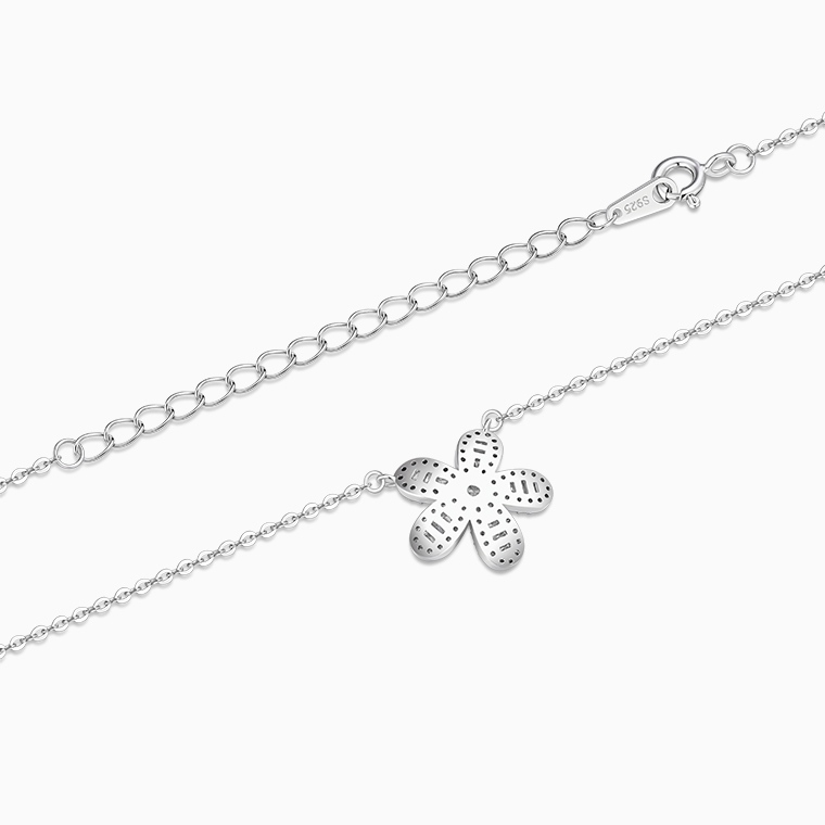 Shining Star Jewelry Adjustable Exquisite Diamond Flower Pendant Fine Necklace Shining Star Jewelry Adjustable Exquisite Diamond Flower Pendant Fine Necklace