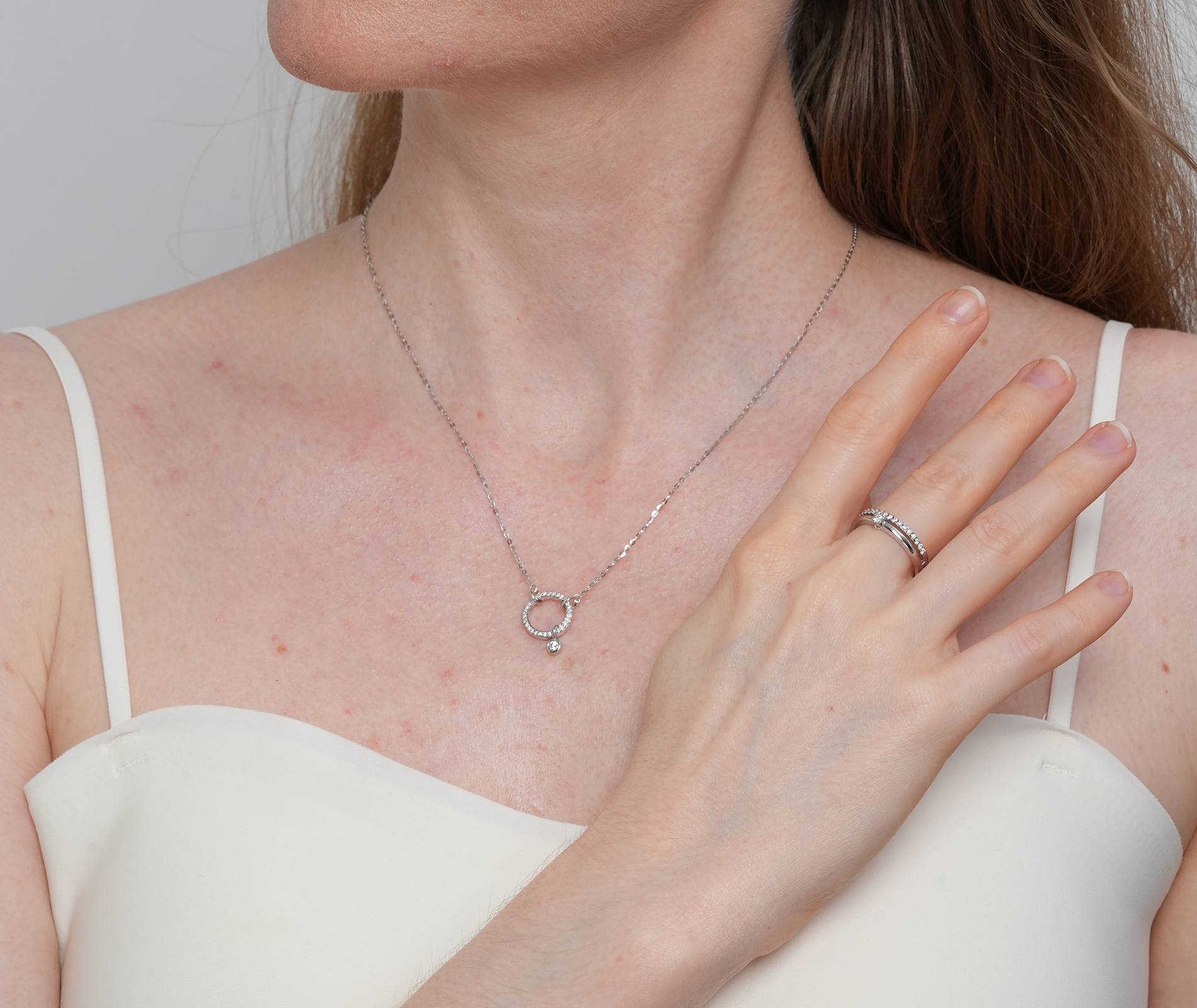 Shining Star Jewelry Moissanite Jewelry Set Necklace Rings With Gra Certification Shining Star Jewelry Moissanite Jewelry Set Necklace Rings With Gra Certification