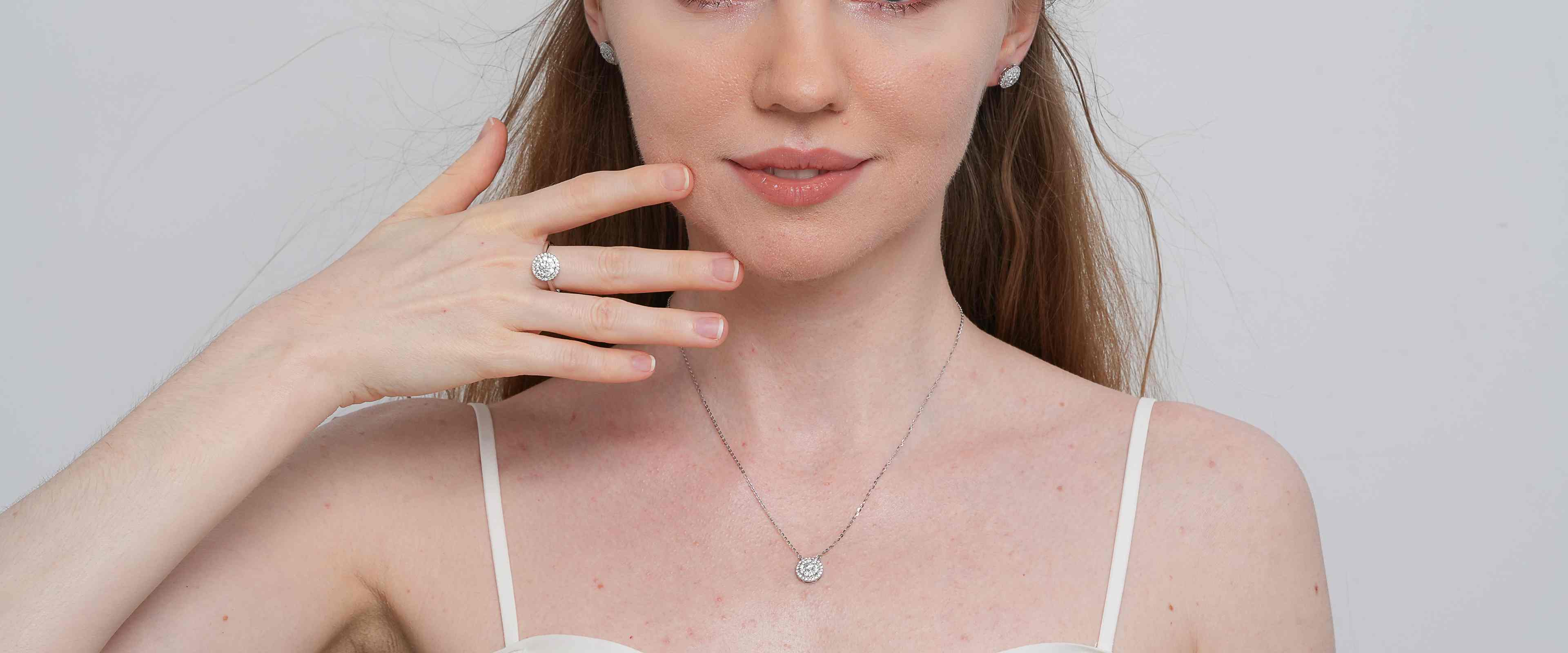 Shining Star Jewelry 925 Sterling Silver Necklace Earrings Ring Jewelry Set Shining Star Jewelry 925 Sterling Silver Necklace Earrings Ring Jewelry Set