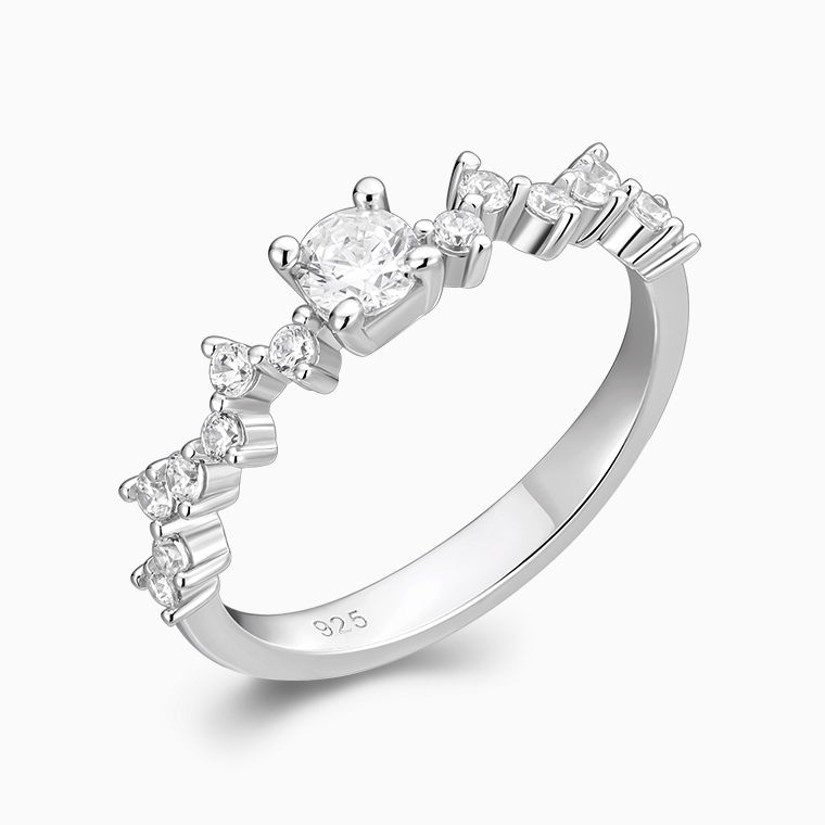 Manufacturer of 925 Sterling Silver Moissanite Women’s Rings