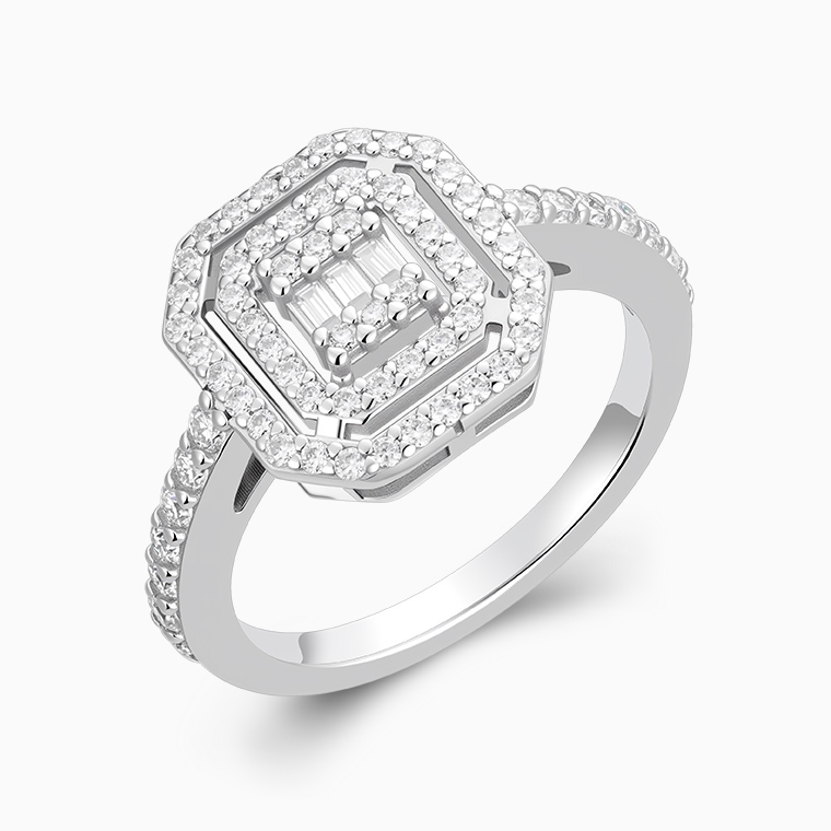 Shining Star Jewelry Sterling Silver Moissanite Engagement Bridal Jewelry Set Shining Star Jewelry Sterling Silver Moissanite Engagement Bridal Jewelry Set