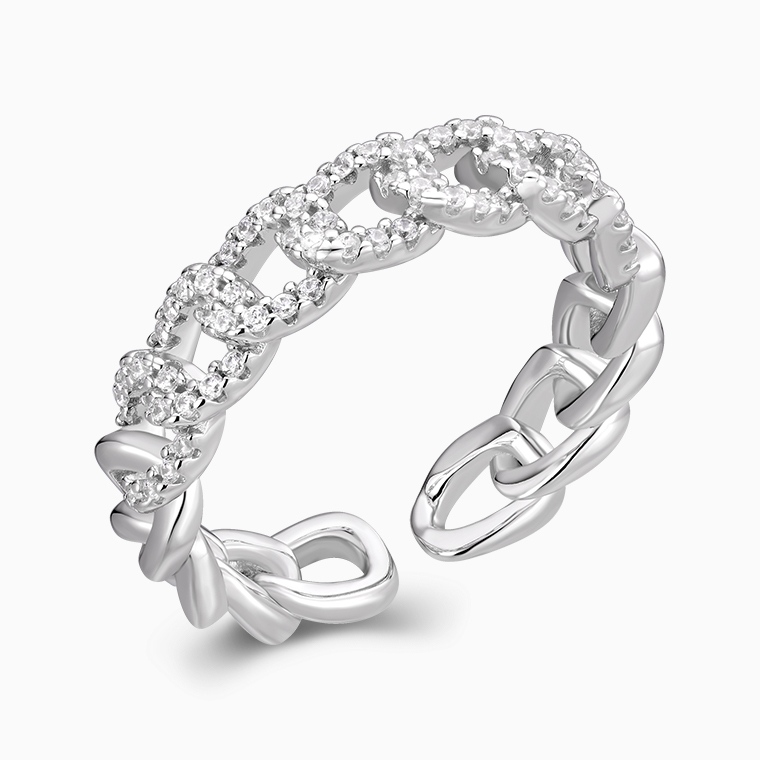 Custom Silver Zircon Rings