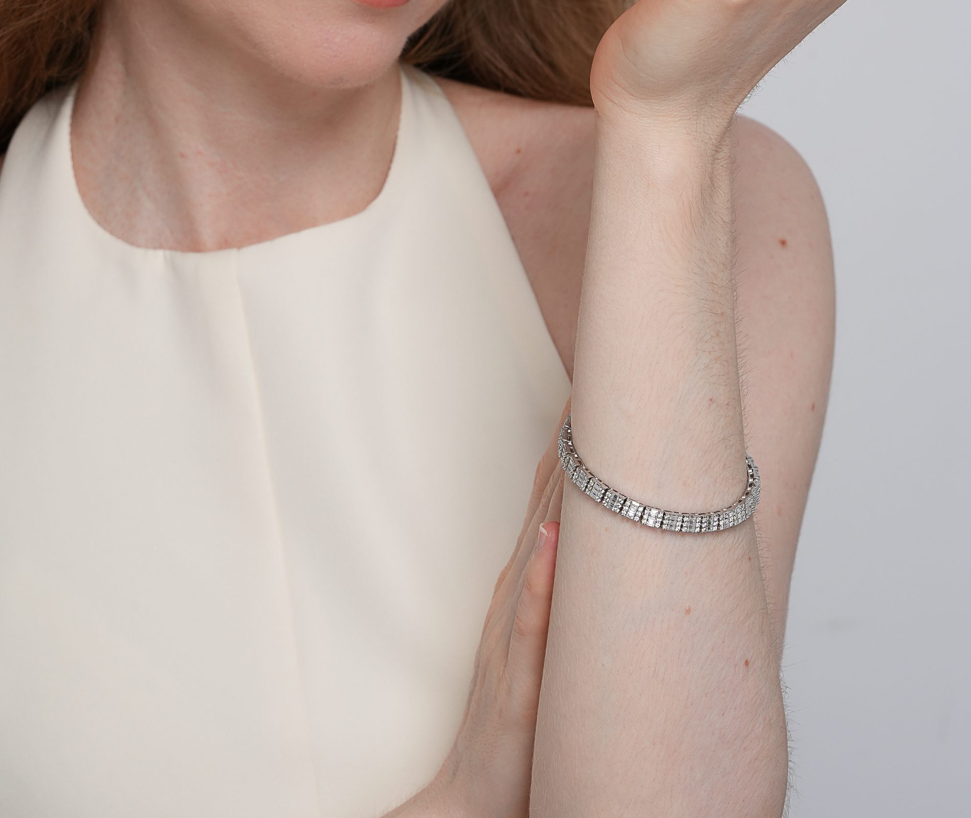 Shining Star Jewelry Hip Hop Fashion Baguette Iced Out Women's Tennis Bracelet Shining Star Jewelry Hip Hop Fashion Baguette Iced Out Women's Tennis Bracelet