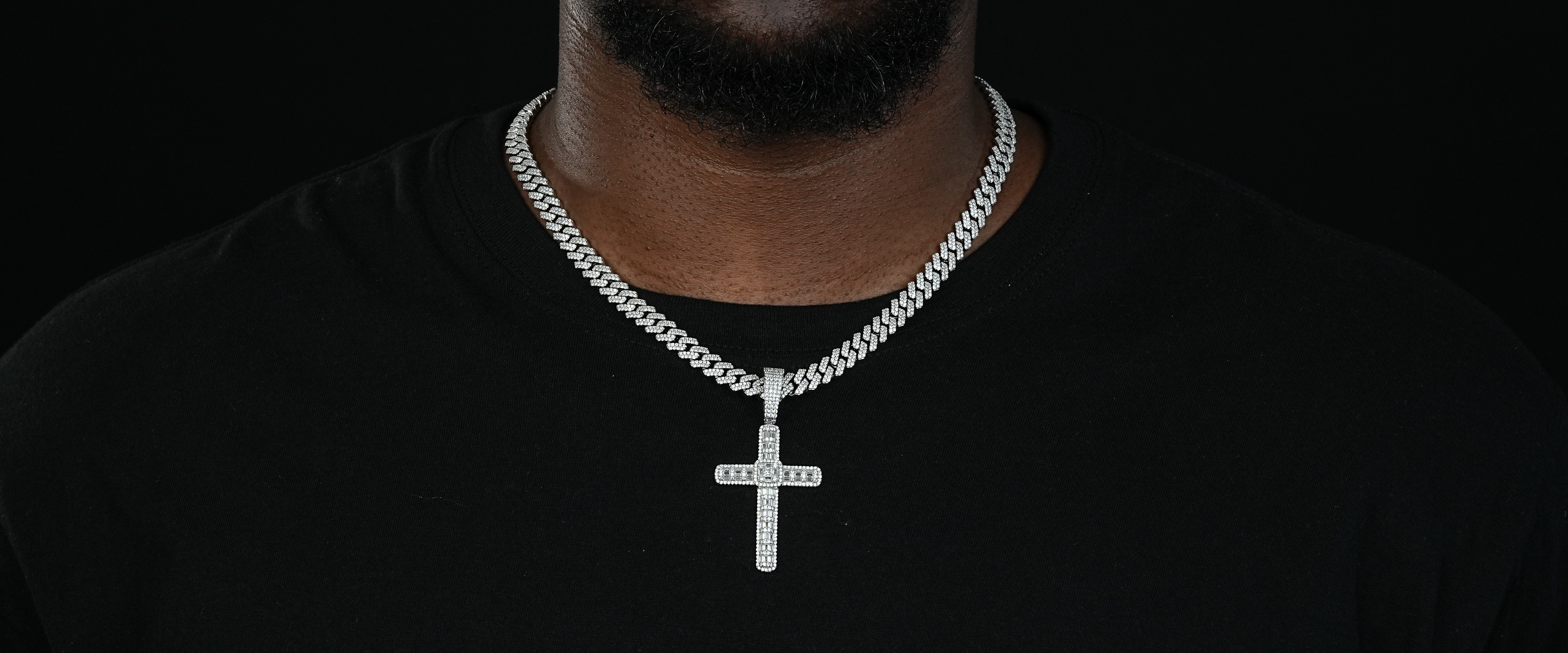 Shining Star Jewelry Factory Hip Hop Style Men Luxury Diamond Cross Pendant