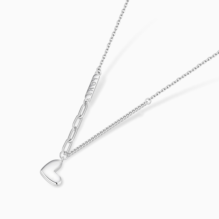 Shining Star Jewelry Adjustable 925 Sterling Silver Smooth Heart Fine Necklace Shining Star Jewelry Adjustable 925 Sterling Silver Smooth Heart Fine Necklace