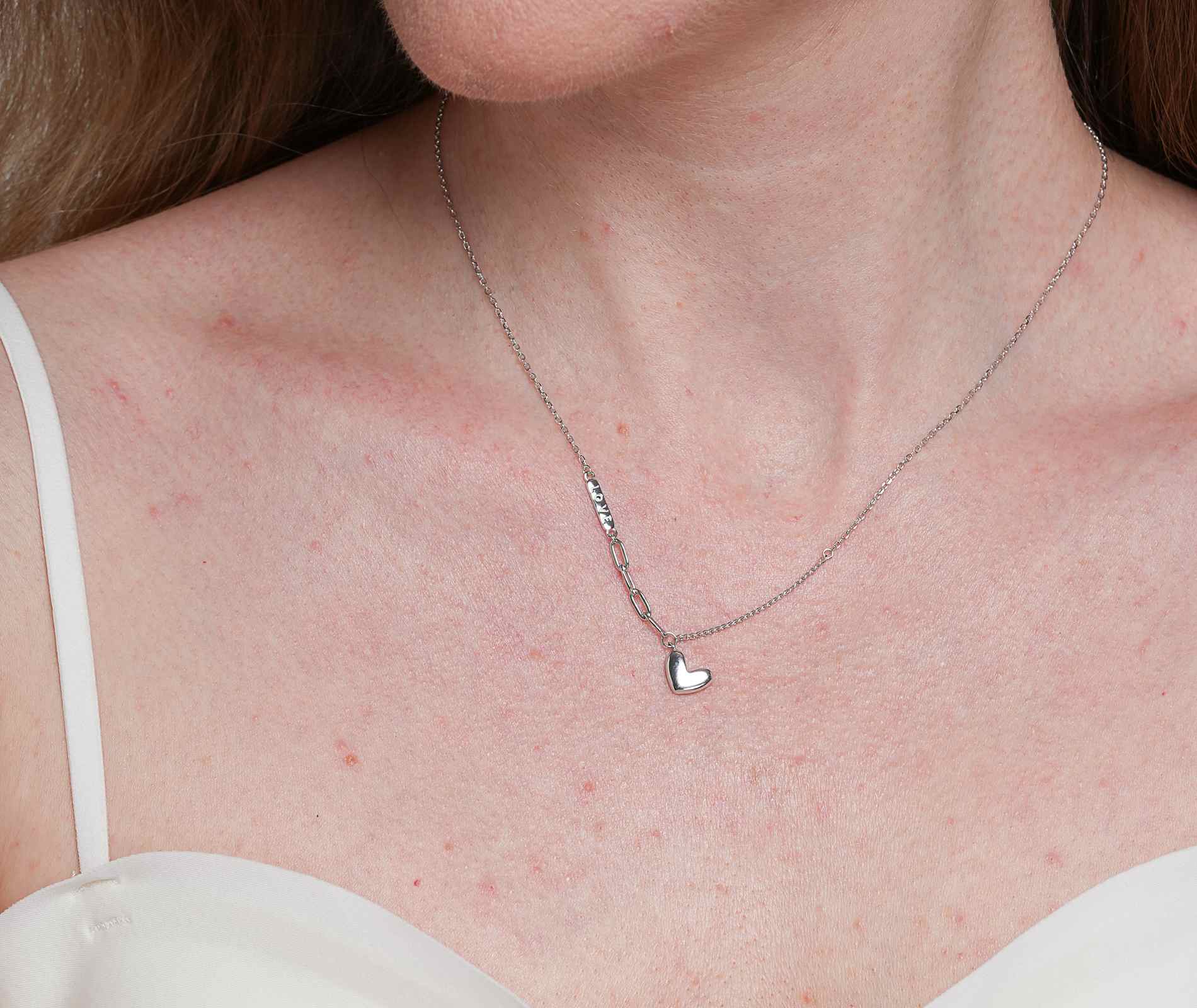 Shining Star Jewelry Adjustable 925 Sterling Silver Smooth Heart Fine Necklace Shining Star Jewelry Adjustable 925 Sterling Silver Smooth Heart Fine Necklace