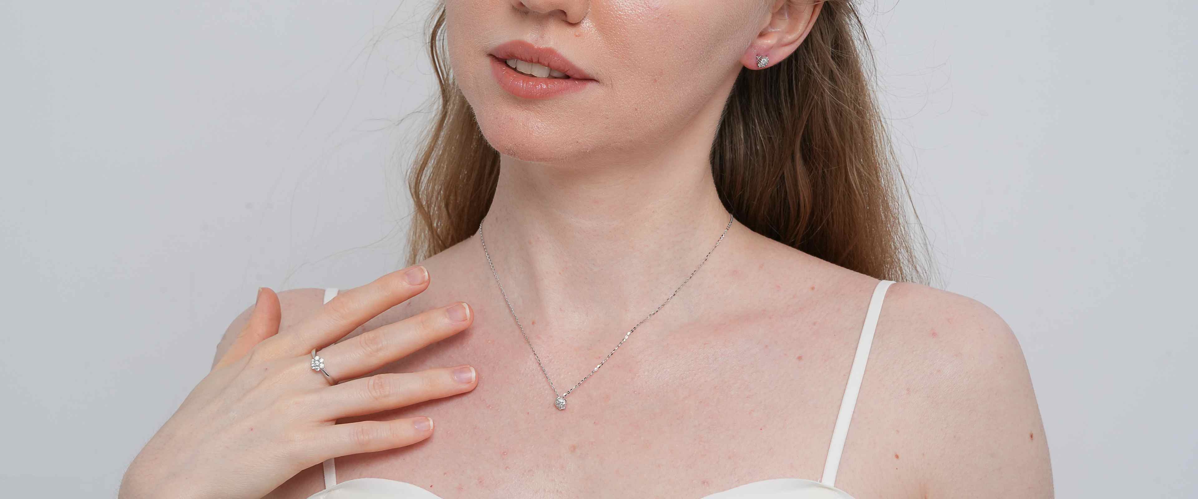 Shining Star Jewelry Cluster Rings Stud Earrings And Necklace Jewelry Set Shining Star Jewelry Cluster Rings Stud Earrings And Necklace Jewelry Set