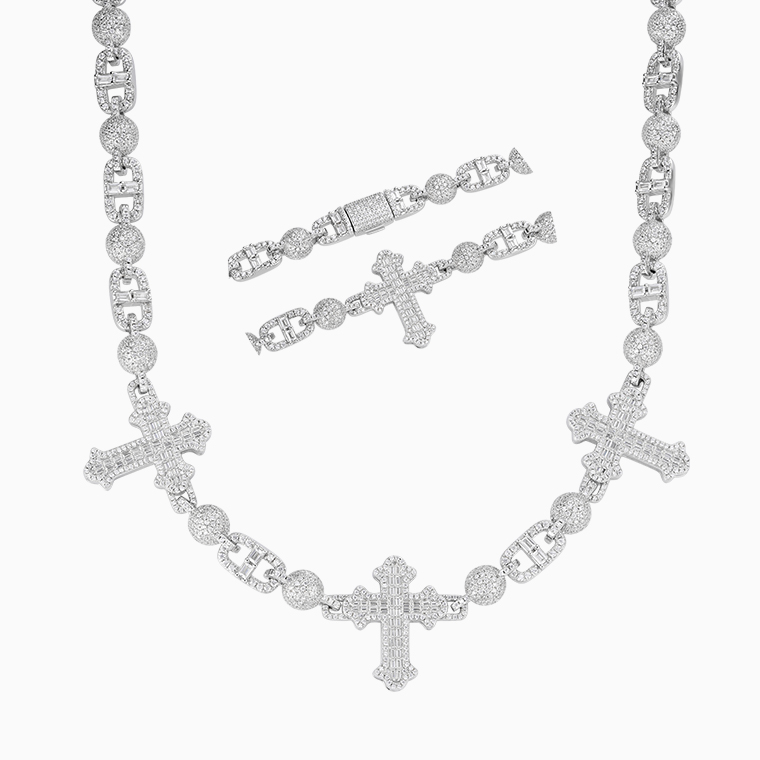 Men's Hip-Hop Necklace | 925 Silver Moissanite/Zircon- Shining Star