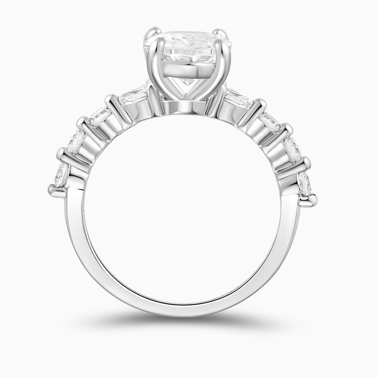 Shining Star Jewelry Luxury 2ct VVS Moissanite Oval Cut Women's Wedding Ring