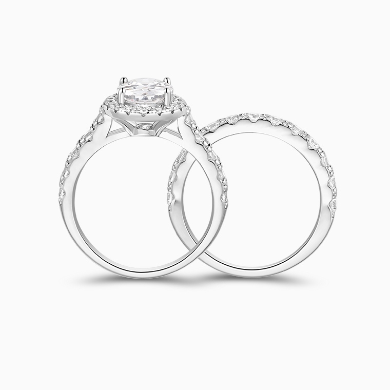 Shining Star Jewelry Halo Big Main Stone 2ct Moissanite Lover Gift Couple Rings Shining Star Jewelry Halo Big Main Stone 2ct Moissanite Lover Gift Couple Rings