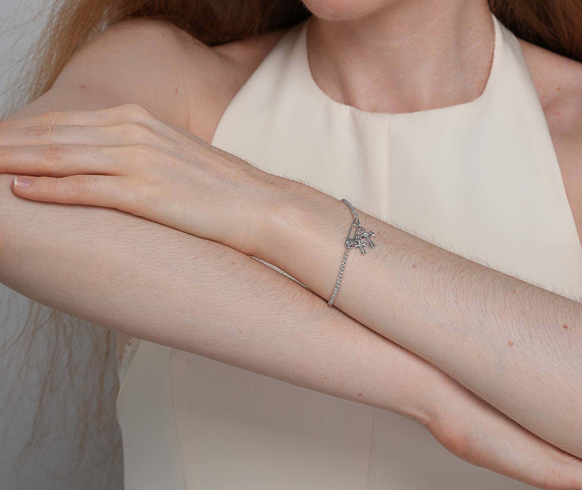 Shining Star Jewelry Adjustable Women's Zircon Charms Gothic Cross Fine Bracelet Shining Star Jewelry Adjustable Women's Zircon Charms Gothic Cross Fine Bracelet