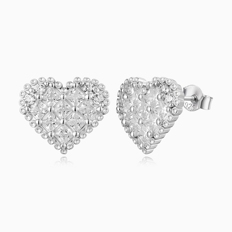 Moissanite earrings, sterling silver stud earrings, hypoallergenic earrings, 925 silver jewelry Moissanite earrings, sterling silver stud earrings, hypoallergenic earrings, 925 silver jewelry