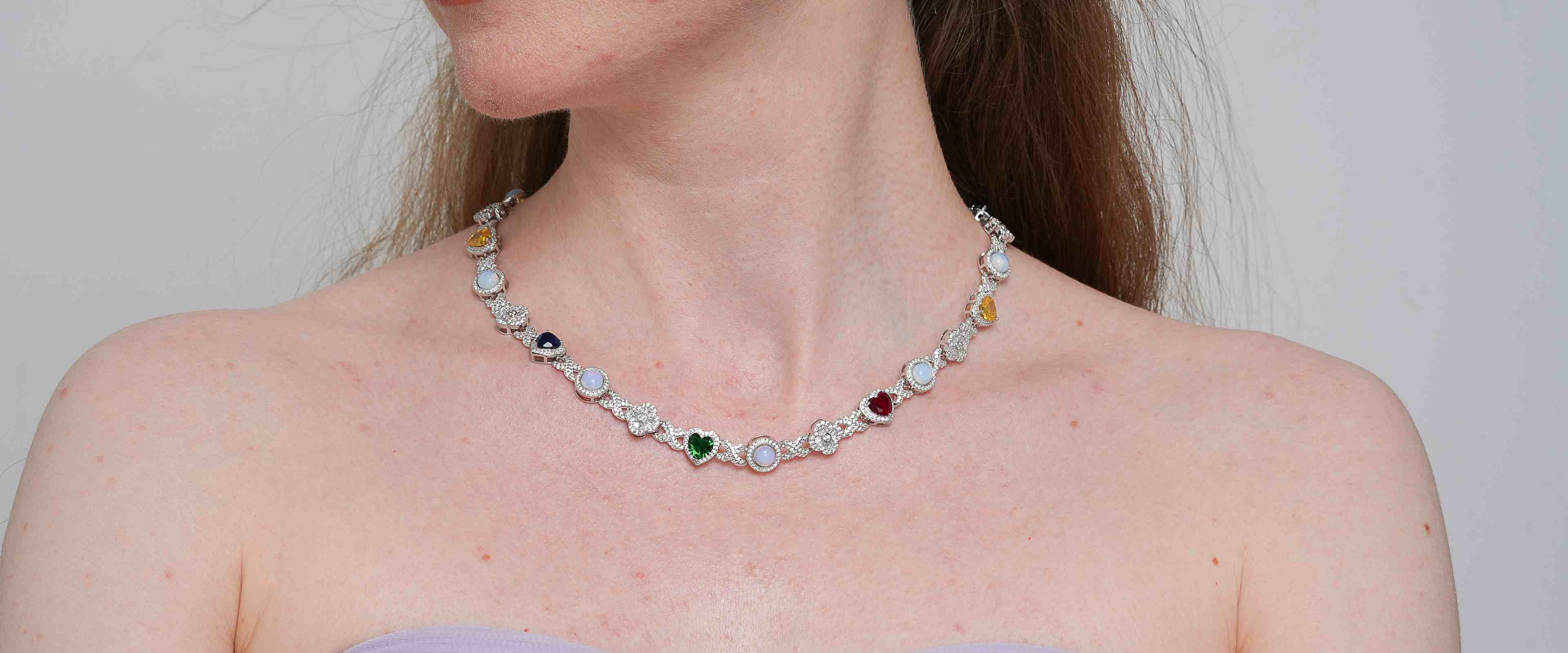 Shining Star Jewelry Fashion Women Jewelry Cz Tennis Chain Choker Necklace Shining Star Jewelry Fashion Women Jewelry Cz Tennis Chain Choker Necklace