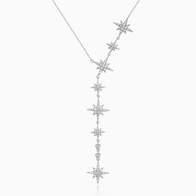 Shining Star Jewelry Adjustable Luxury Iced Out CZ Snowflake Fine Necklace Women Shining Star Jewelry Adjustable Luxury Iced Out CZ Snowflake Fine Necklace Women