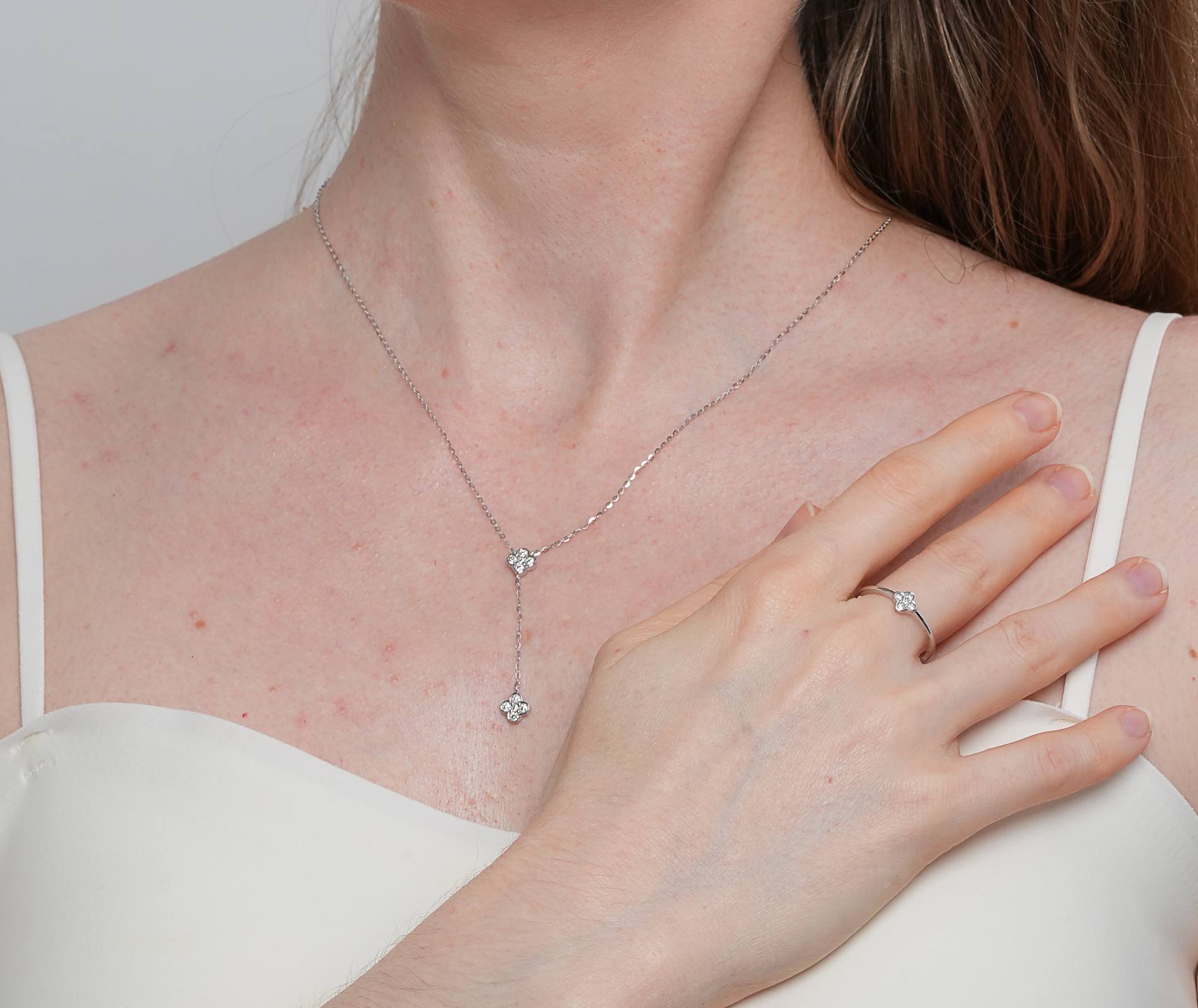 Shining Star Jewelry Hypoallergenic 925 Silver Jewelry Women Necklace Ring Sets Shining Star Jewelry Hypoallergenic 925 Silver Jewelry Women Necklace Ring Sets