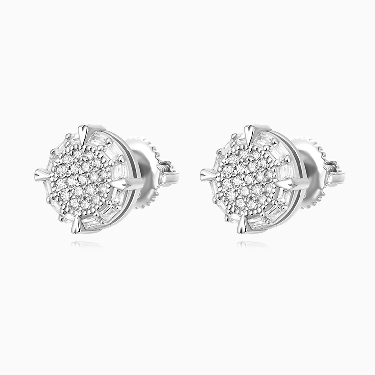 Shining Star Jewelry New Fashion Hip Hop Mens Iced Out Moissanite Stud Earrings