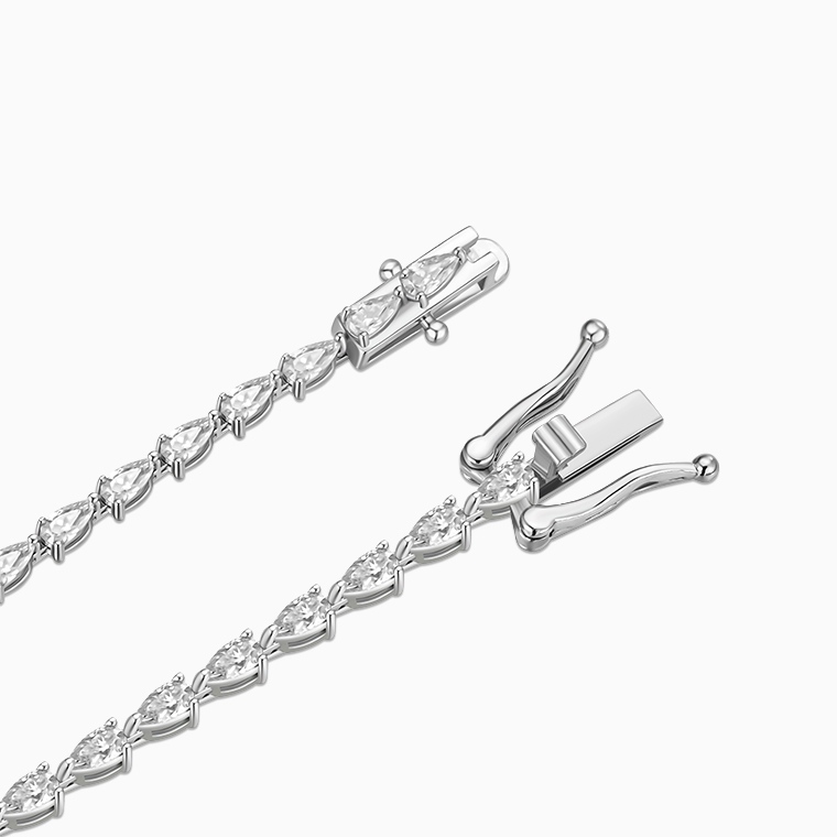 Shining Star Jewelry Trendy Iced Out Moissanite Pear Cut Women's Tennis Bracelet Shining Star Jewelry Trendy Iced Out Moissanite Pear Cut Women's Tennis Bracelet