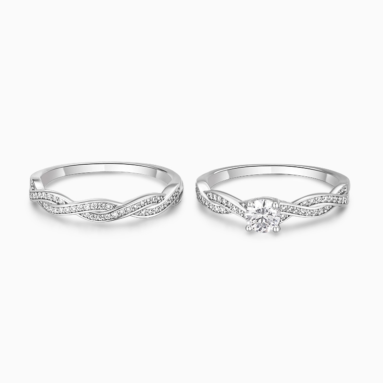 Shining Star Jewelry Valentine's Day Gift 0.5ct Main Moissanite Couple Rings Shining Star Jewelry Valentine's Day Gift 0.5ct Main Moissanite Couple Rings
