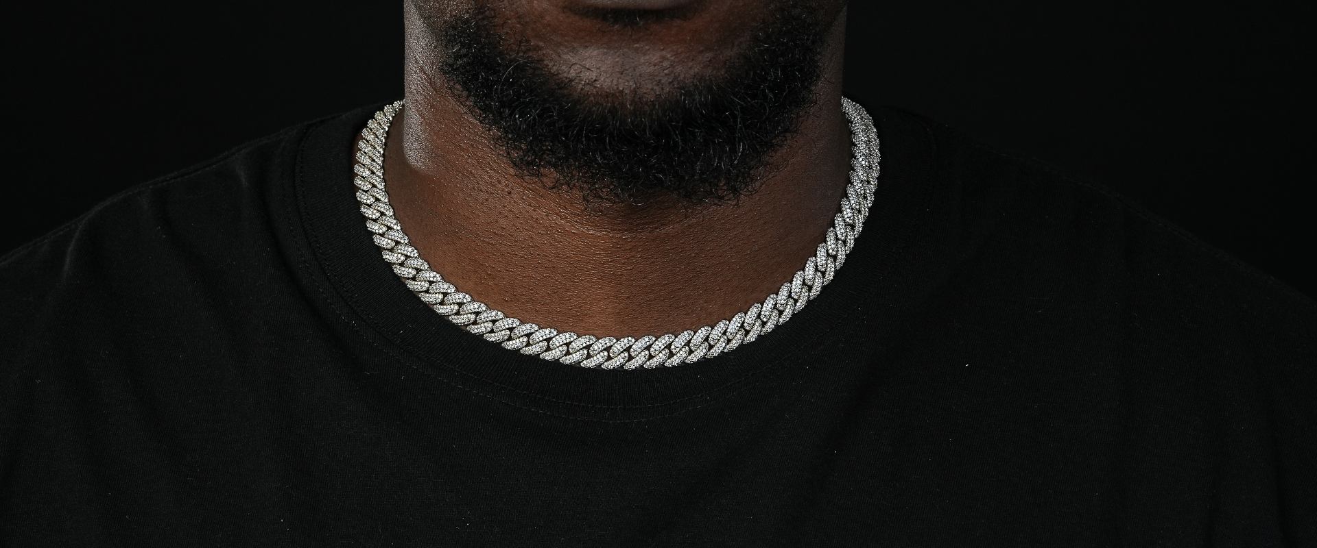 Shining Star Jewelry 14mm Sterling Silver Iced Out VVS Moissanite Cuban Necklace Shining Star Jewelry 14mm Sterling Silver Iced Out VVS Moissanite Cuban Necklace