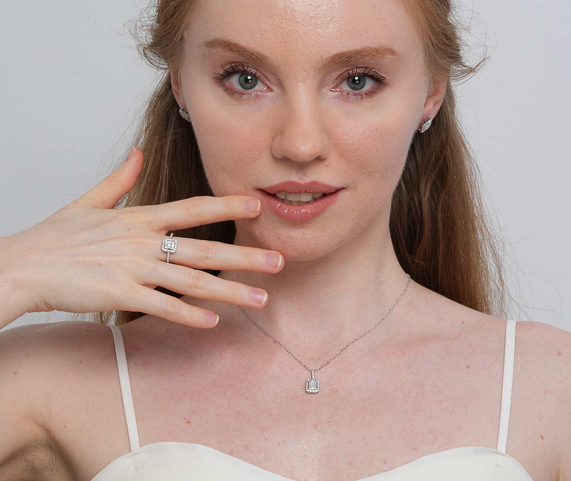 Shining Star Jewelry 925 Silver Zircon Elegant Wedding Jewelry Set For Women Shining Star Jewelry 925 Silver Zircon Elegant Wedding Jewelry Set For Women