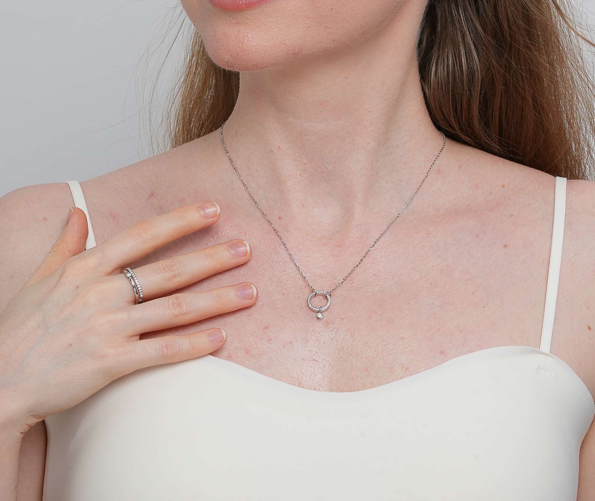 Shining Star Jewelry Moissanite Jewelry Set Necklace Rings With Gra Certification Shining Star Jewelry Moissanite Jewelry Set Necklace Rings With Gra Certification