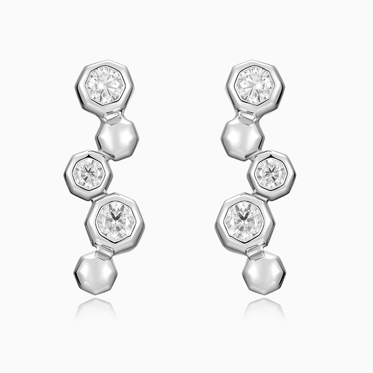 Shining Star Jewelry women's Jewelry Set Sterling Silver Moissanite Stud Earrings