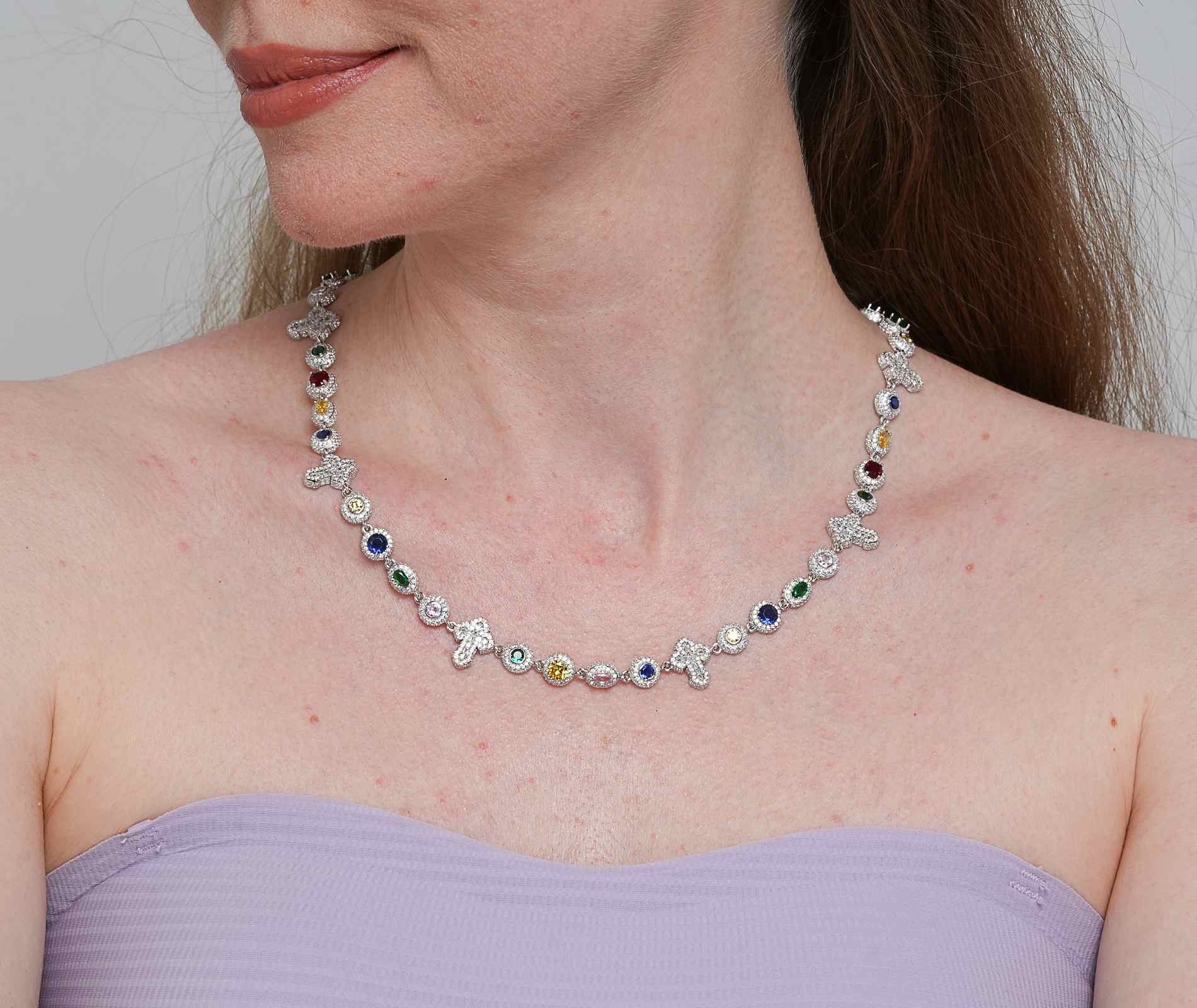 Shining Star Jewelry Woman's Hip Hop With Gold Plated Cross Necklace Chain Shining Star Jewelry Woman's Hip Hop With Gold Plated Cross Necklace Chain