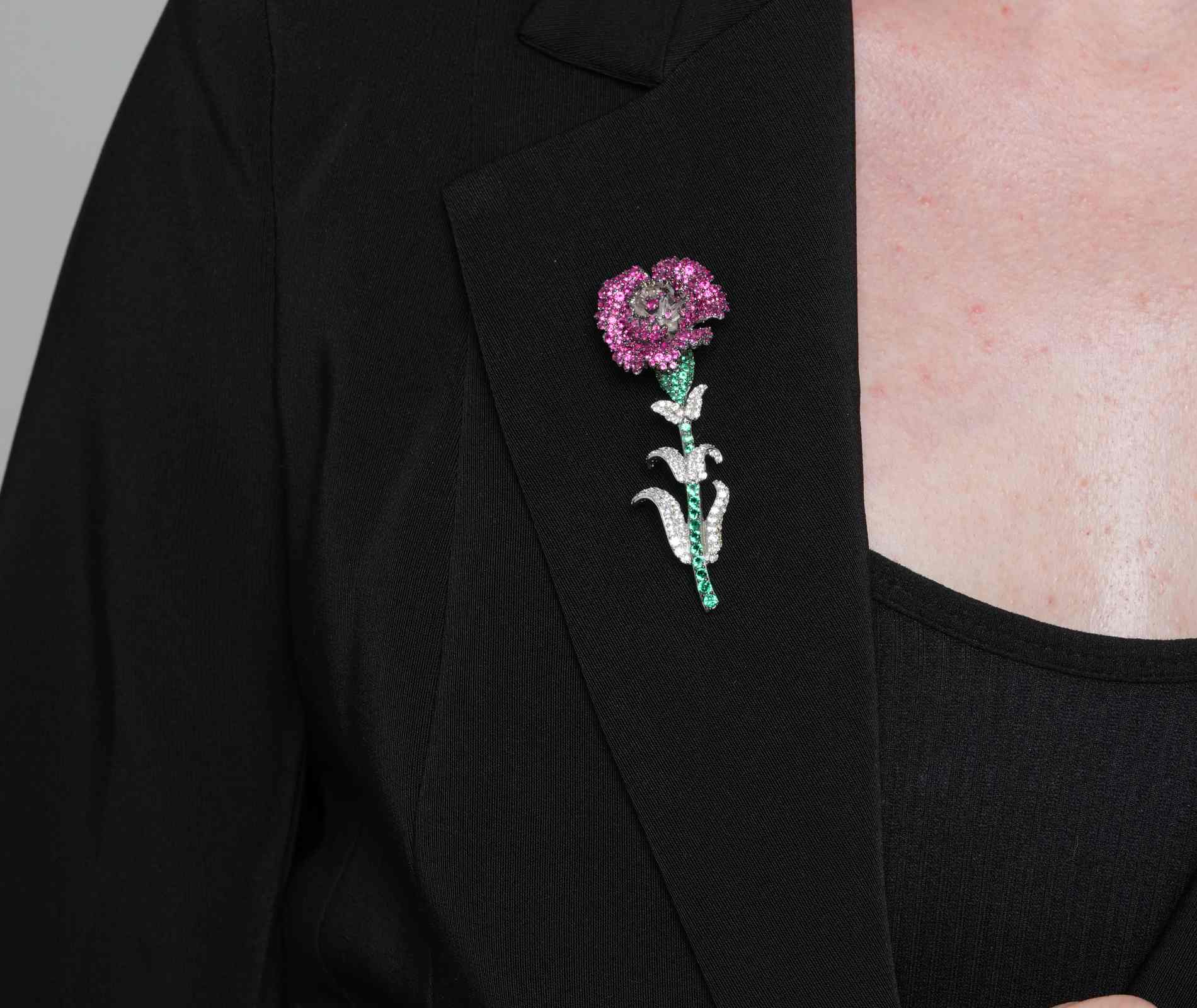 Shining Star Jewelry Elegant Style Colored Zircon 925 Silver Flower Brooch Women Shining Star Jewelry Elegant Style Colored Zircon 925 Silver Flower Brooch Women