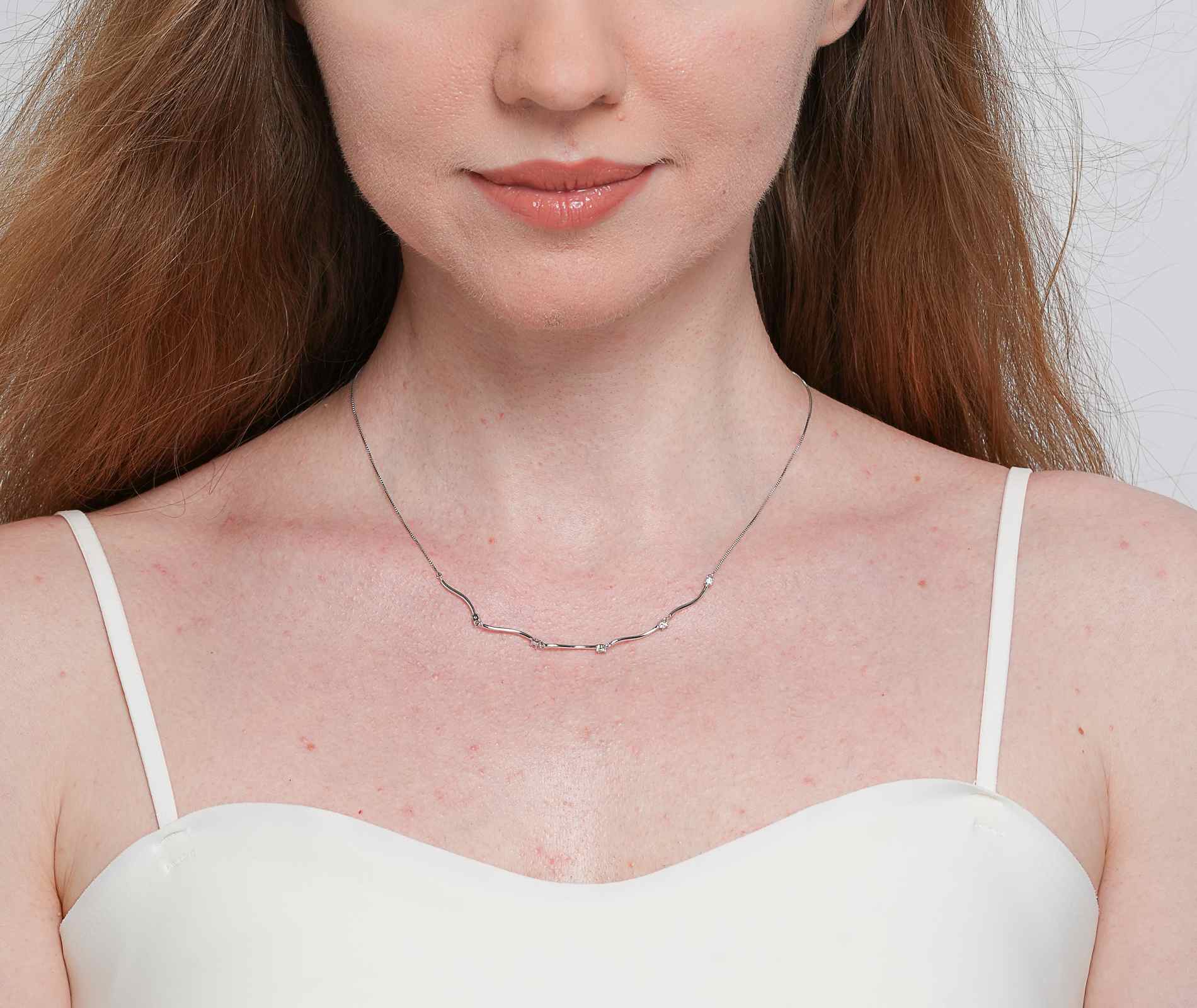 Shining Star Jewelry Women's Adjustable 925 Sterling Silver Zircon Fine Necklace Shining Star Jewelry Women's Adjustable 925 Sterling Silver Zircon Fine Necklace