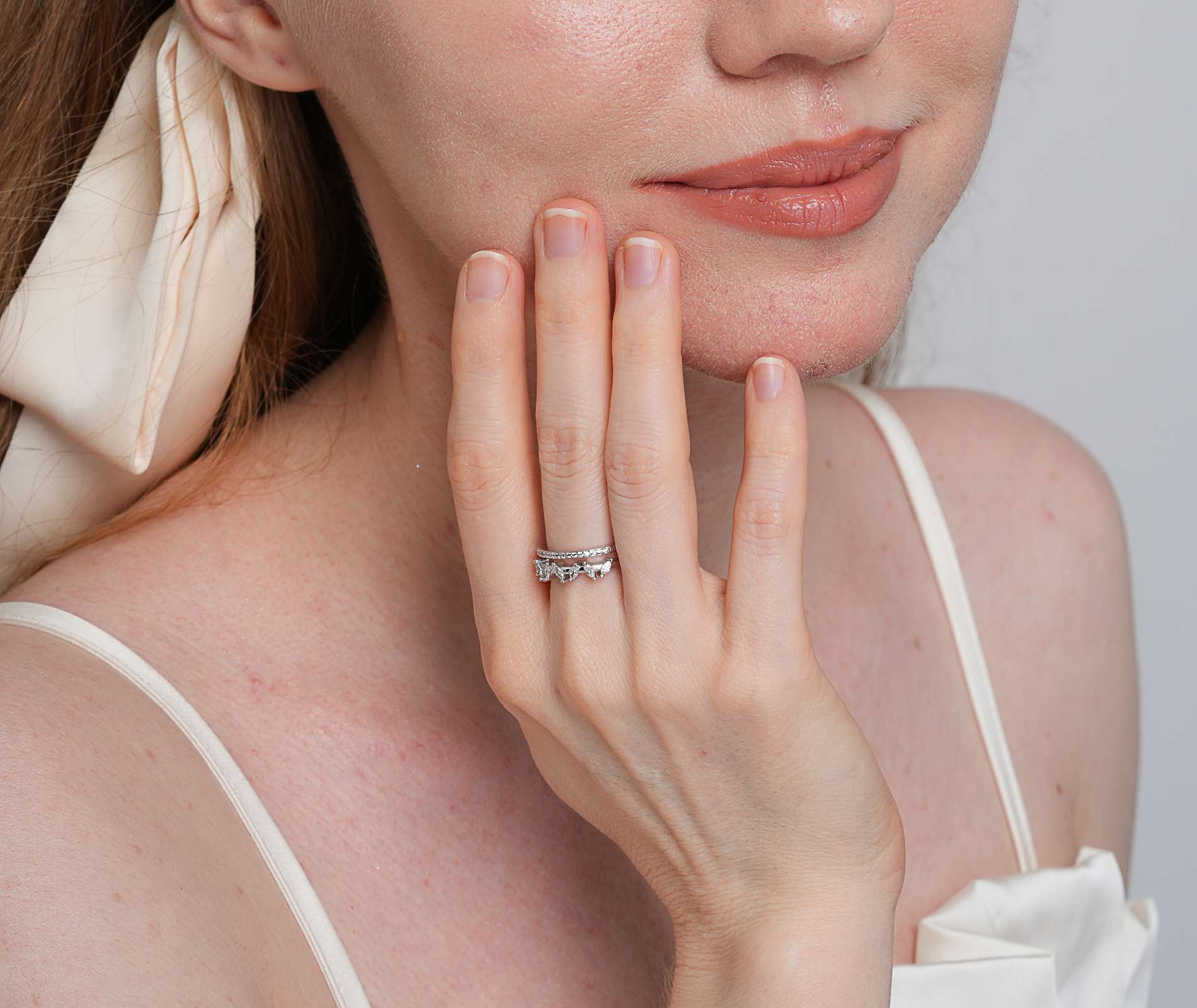 Shining Star Jewelry Women's 925 Sterling Silver Zircon Marquise Cut Open Ring Shining Star Jewelry Women's 925 Sterling Silver Zircon Marquise Cut Open Ring