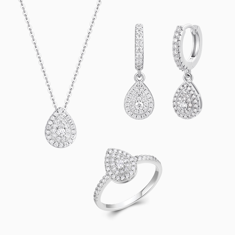 925 sterling silver women's jewelry set | Moissanite hip hop jewelry | lab diamonds hip hop jewelry