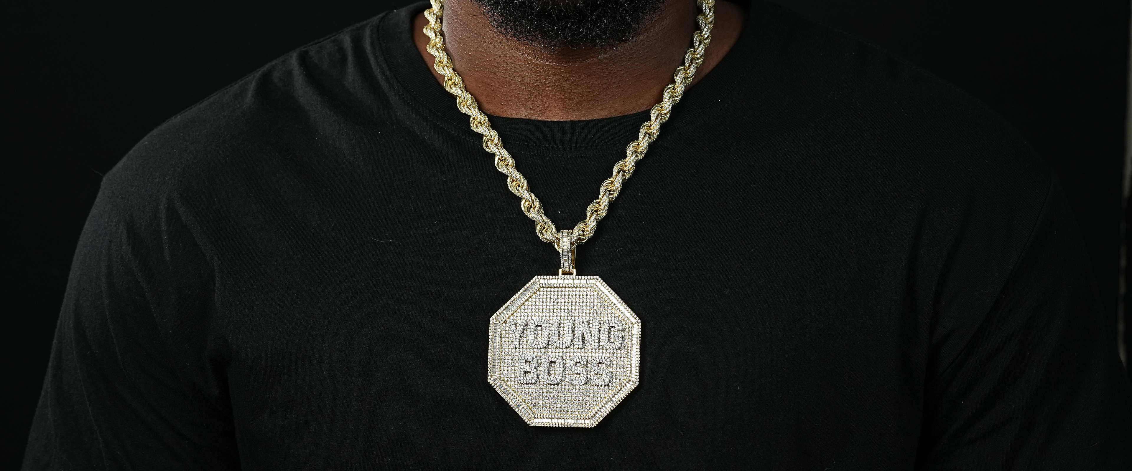Shining Star Jewelry Custom Hip Hop Iced Out Cubic Zirconia Solid Letter Pendant