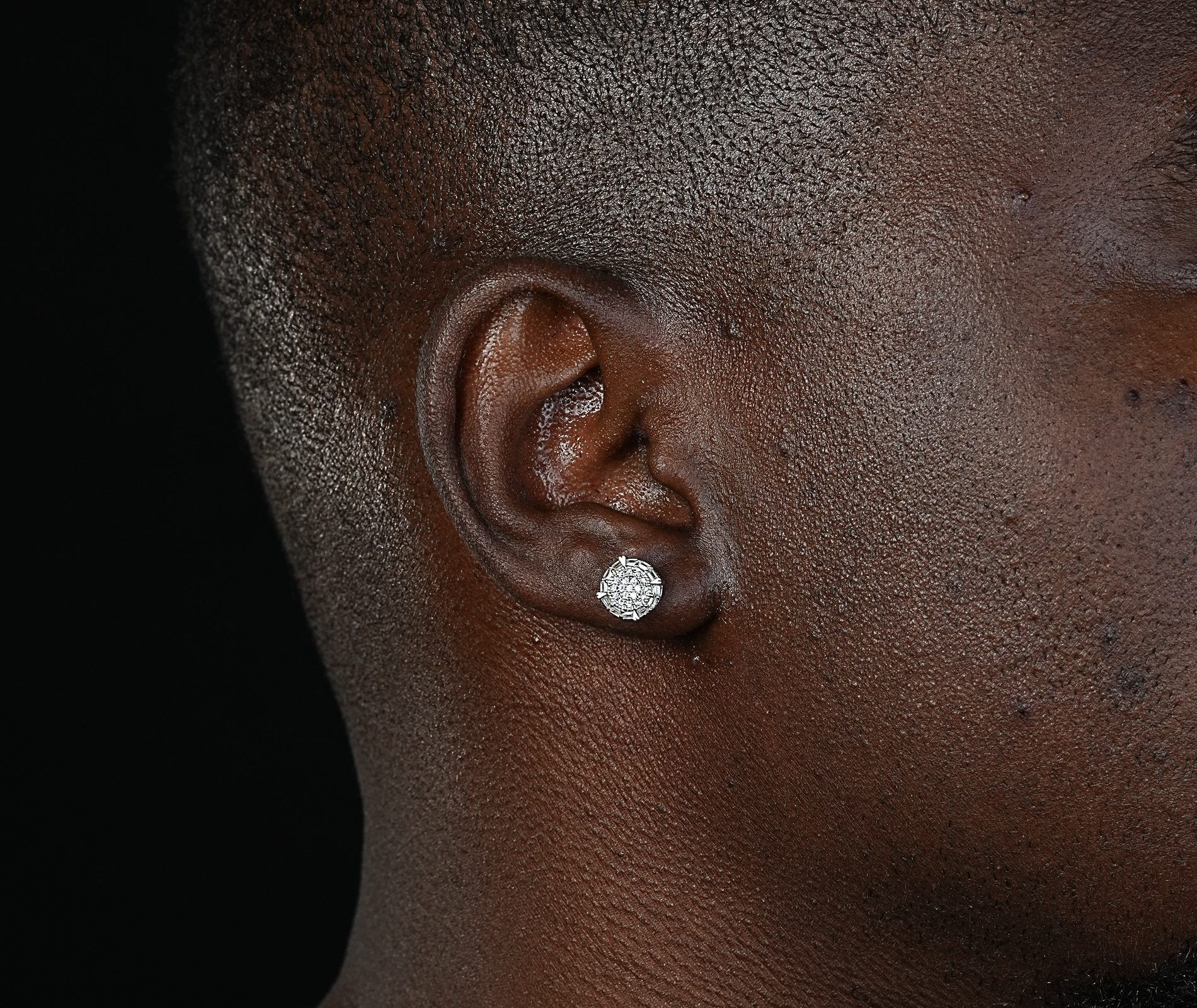 Shining Star Jewelry New Fashion Hip Hop Mens Iced Out Moissanite Stud Earrings