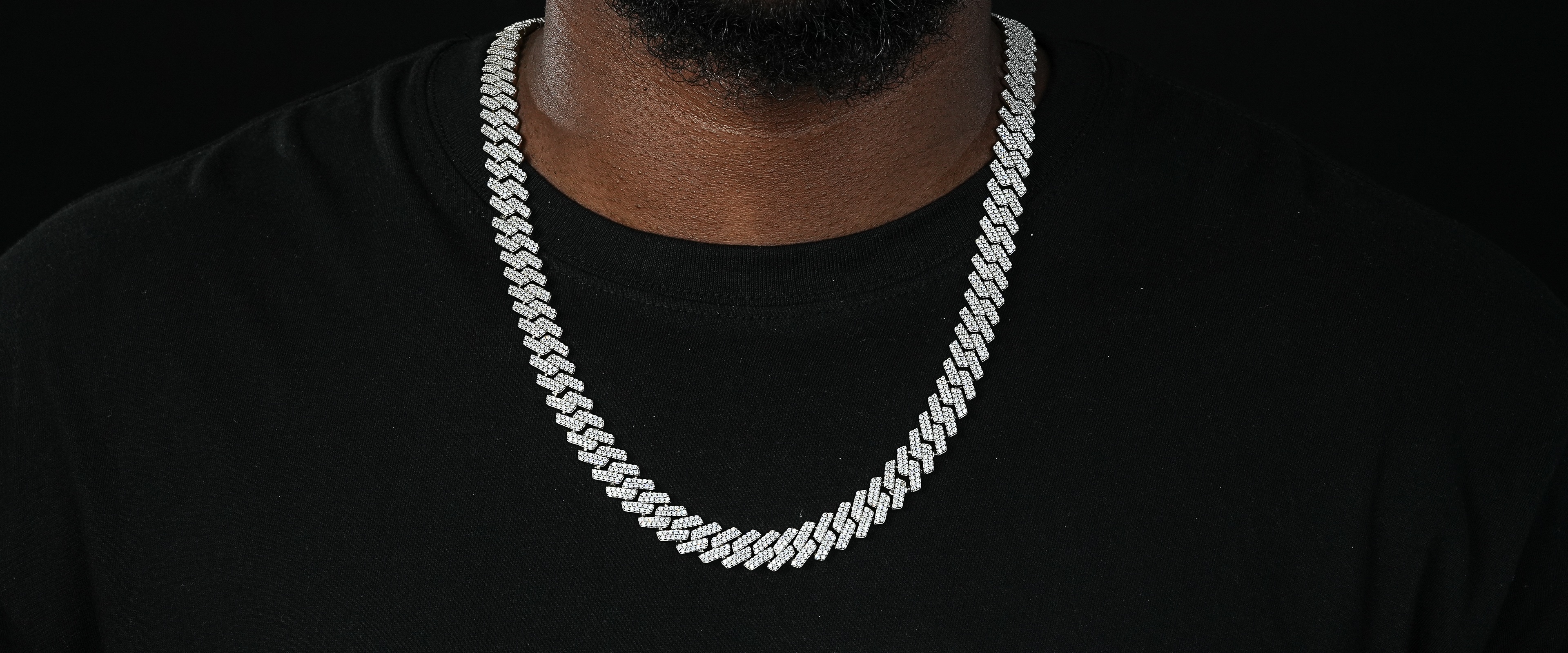 Shining Star Jewelry 12mm Ice Diamond Necklace Platinum Plated Men Cuban Chain
