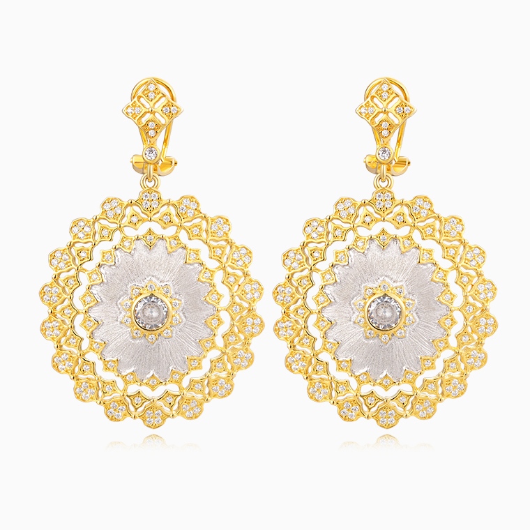 Shining Star Jewelry Luxury Moissanite 925 Sterling Silver Dangle Earrings Women