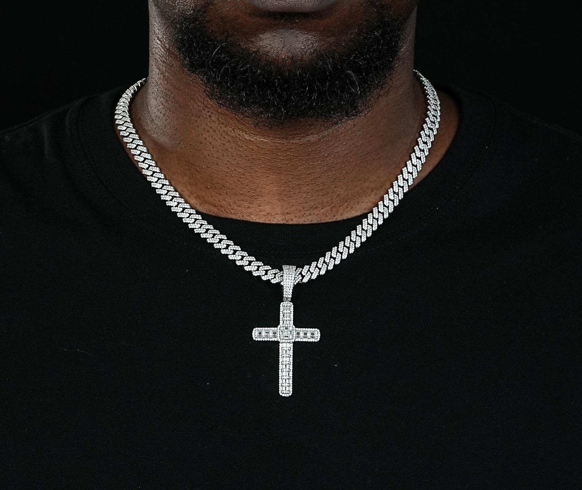Shining Star Jewelry Factory Hip Hop Style Men Luxury Diamond Cross Pendant